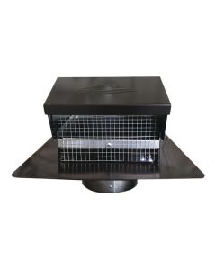 Builder's Best 012635 Black Metal Roof Vent Cap (4" Collar)