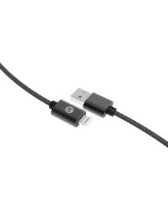 10FT BRAID LTNG USB BLK